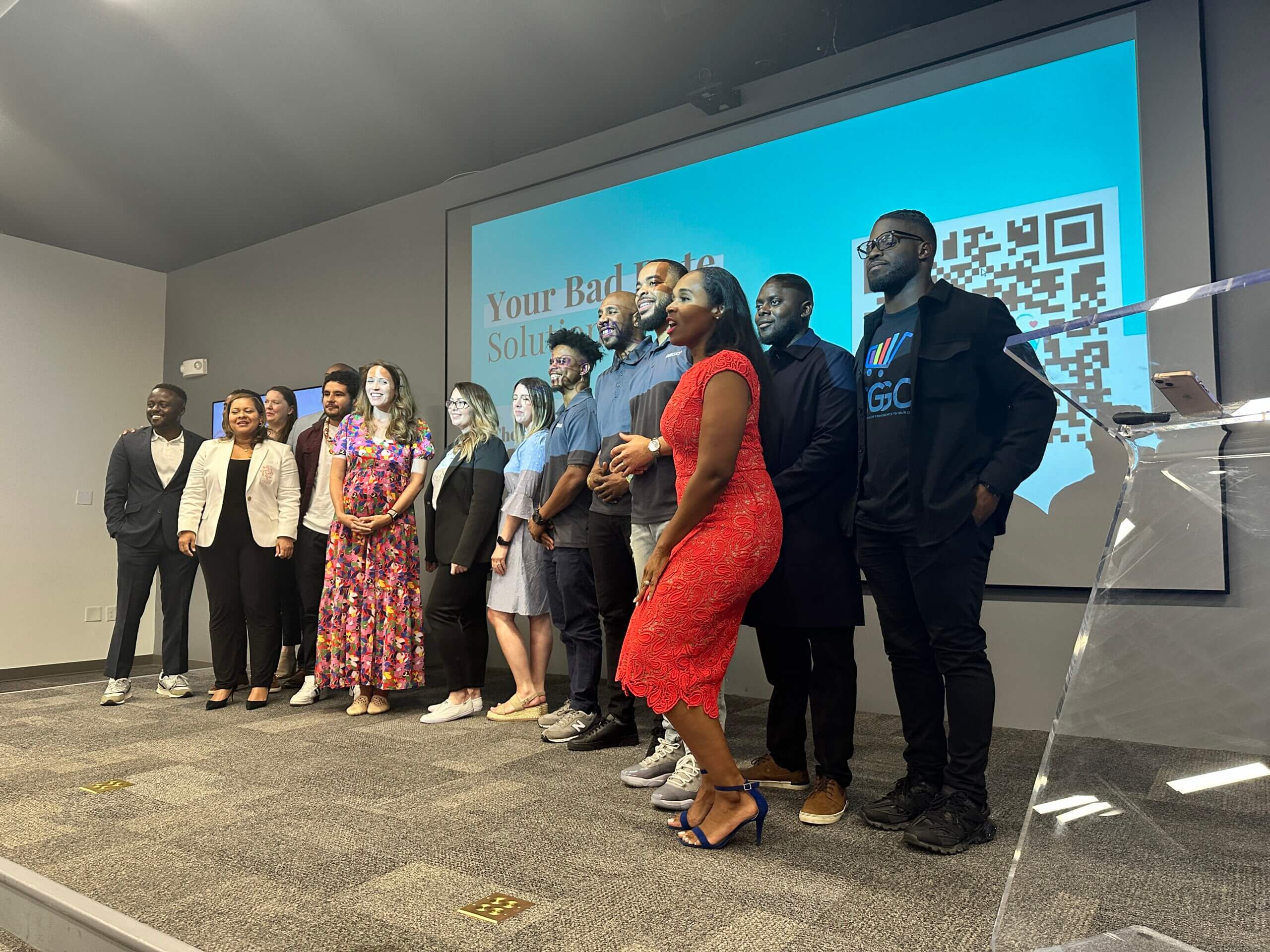 All finalists of the 20th Startup Runway Showcase in Atlanta on stage.