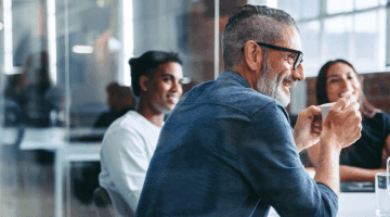 People in a meeting.