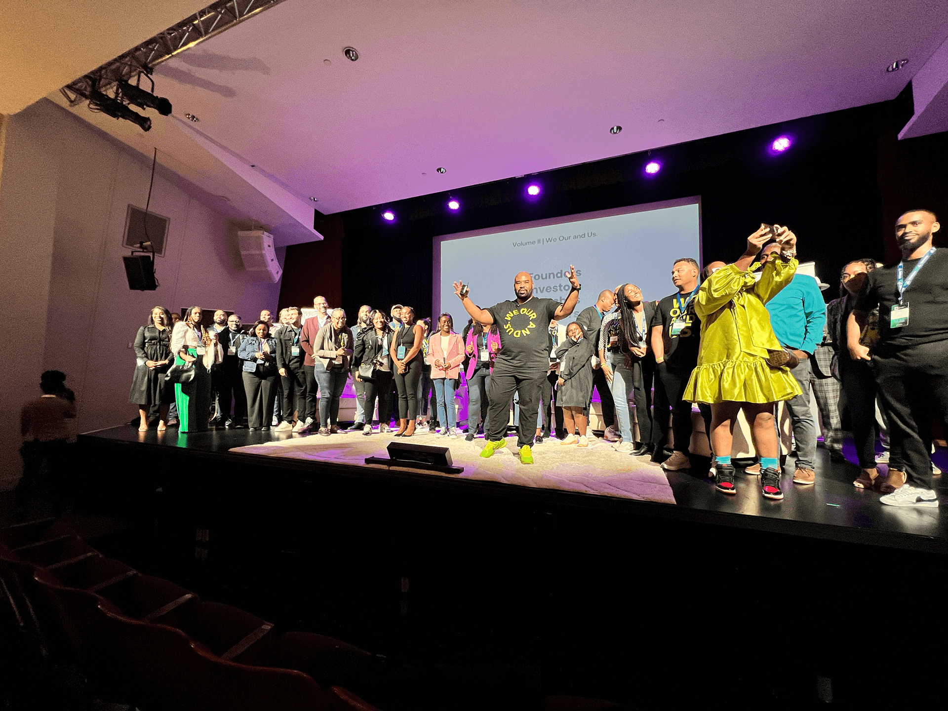 Group of people on a stage.