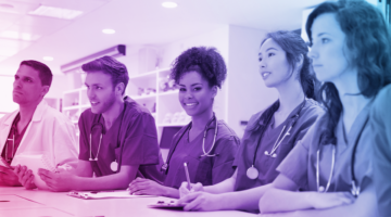 Nurses at a roundtable.