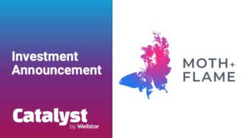Graphic saying "Investment Announcement" and Moth+Flame logo.